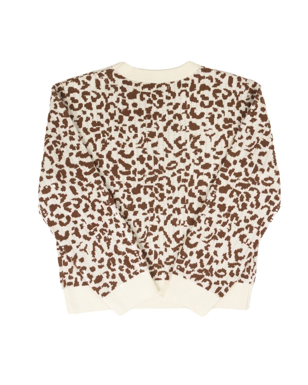 Another Love Women's Mina Sequin Leopard Sweater