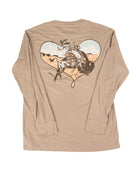 Hooey Women's Tan Buffalo Heart Long Sleeve T-shirt HT2637TN