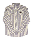Rock and Roll Men's Long Sleeve Striped Tek Core Snap Up Shirt BMN2S10093