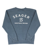 Seager Men's Blue Long Sleeve Branded Crewneck MFSU26PBRANDCPBL