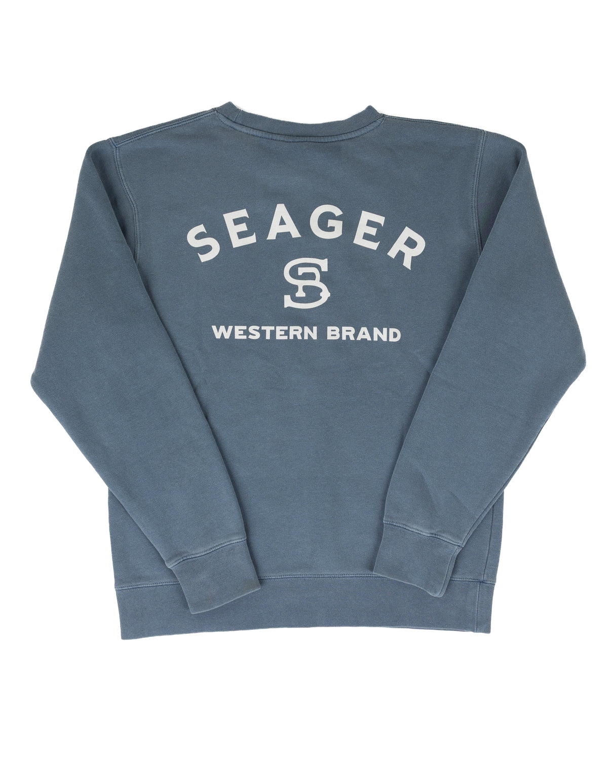 Seager Men's Blue Long Sleeve Branded Crewneck MFSU26PBRANDCPBL