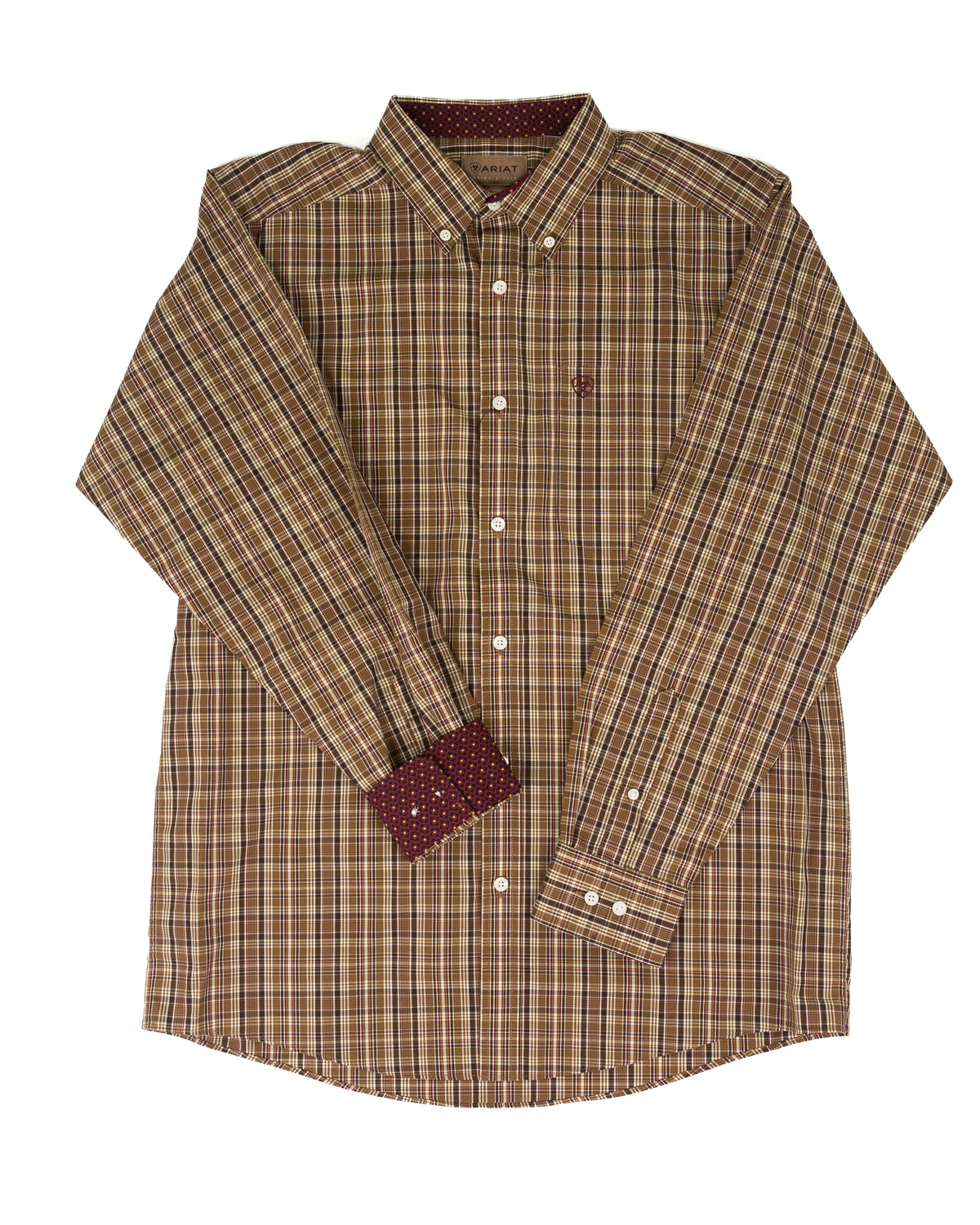 Ariat Men's Butternut Plaid Wrinkle Free Rease Classic Fit Shirt 10080735