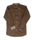 Ariat Men's Coffee Paisley Wrinkle Free Raven Fitted Shirt 10080721