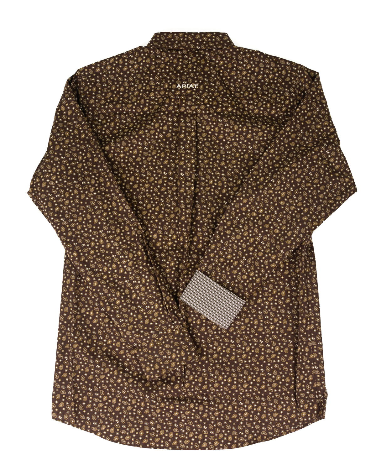 Ariat Men's Coffee Paisley Wrinkle Free Raven Fitted Shirt 10080721