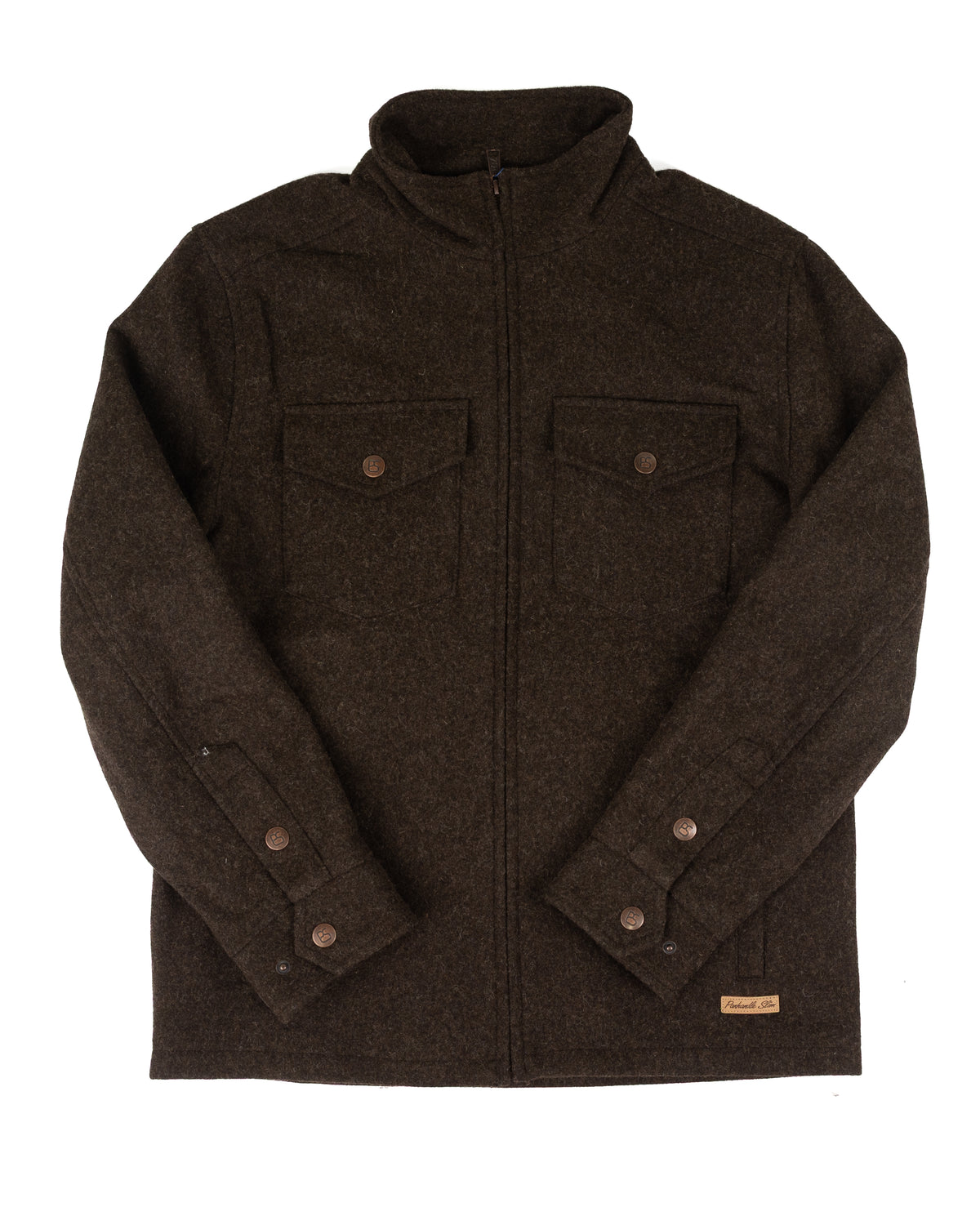 Panhandle Slim Men's Brown Wool Zip Coat DM92C09272