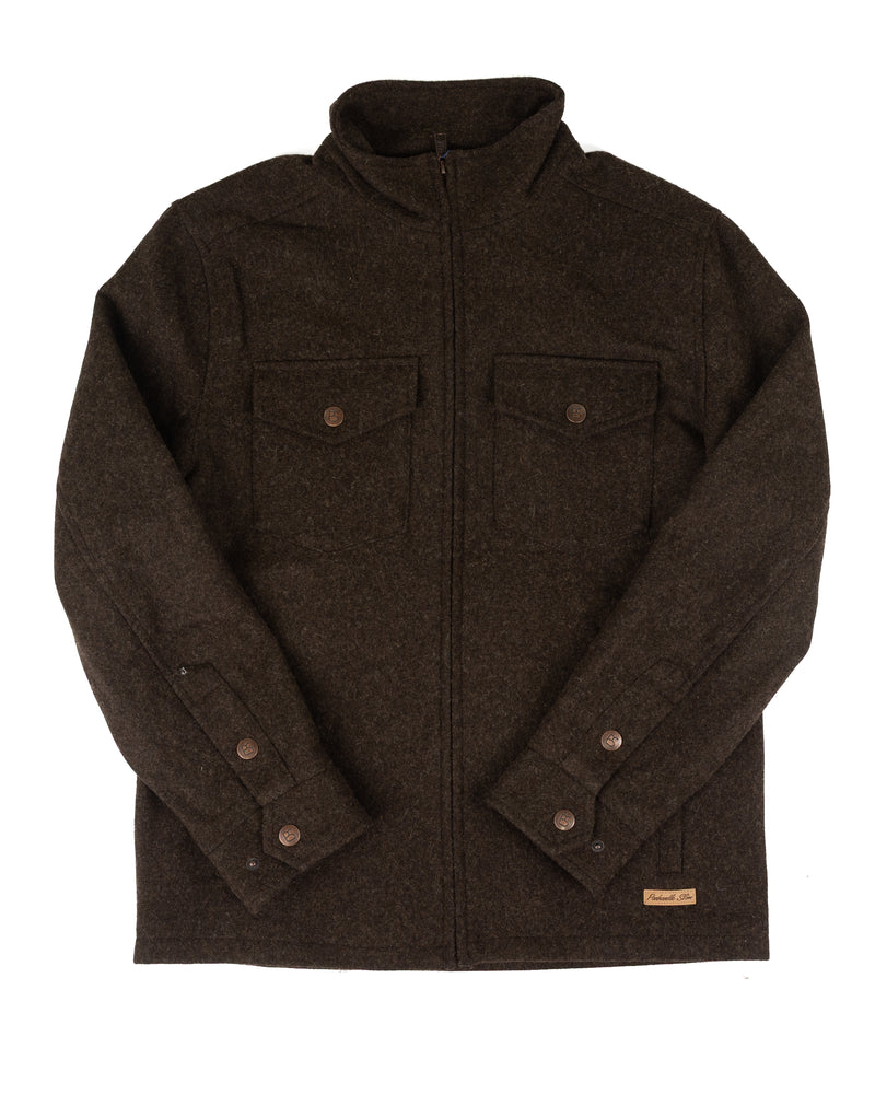 Panhandle Slim Men's Brown Wool Zip Coat DM92C09272