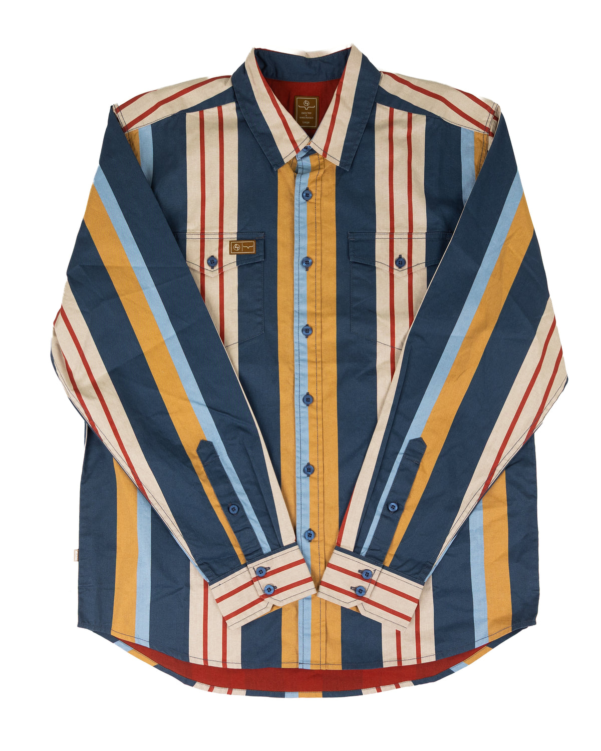 Kimes Ranch Zach Top Noxx Blue Multi Long Sleeve Button Up Shirt MDS0000088-BL031