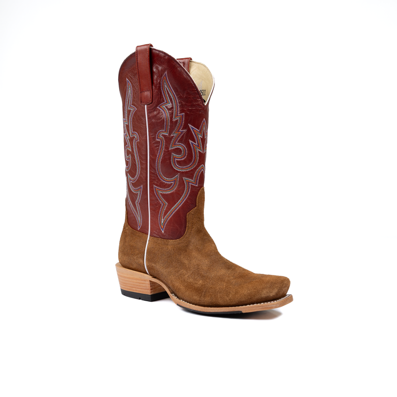 Men's Horse Power Top Hand Snuff Waxy Commander with 13" Red Weatherford Goat Top HP9501