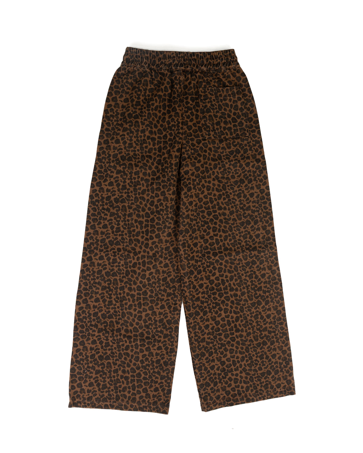 Women's Leopard Wide Leg Denim Pants 