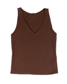 Be Cool Women's Basic Full Length V-neck Tank Top 