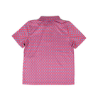 Boy's Rock and Roll Denim Pink and Blue Geo Print Polo BB51T08714