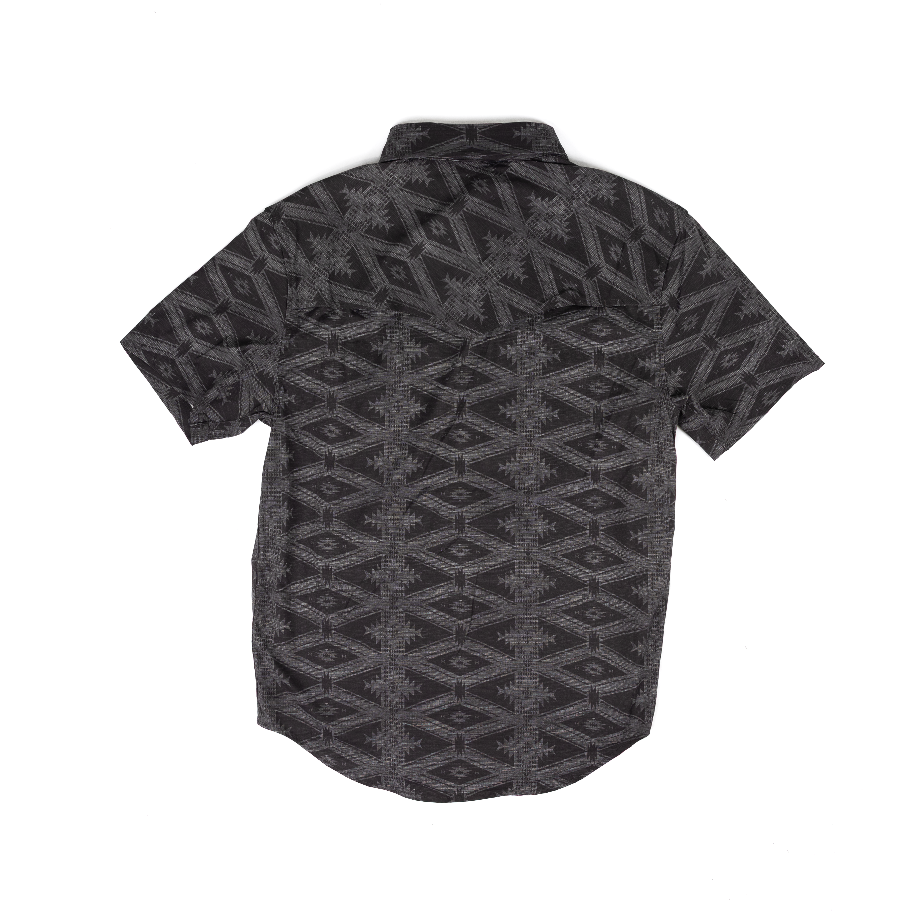 Men's Rock and Roll X Koe Black Aztec Modern Fit Tek Shirt BMN3S09636