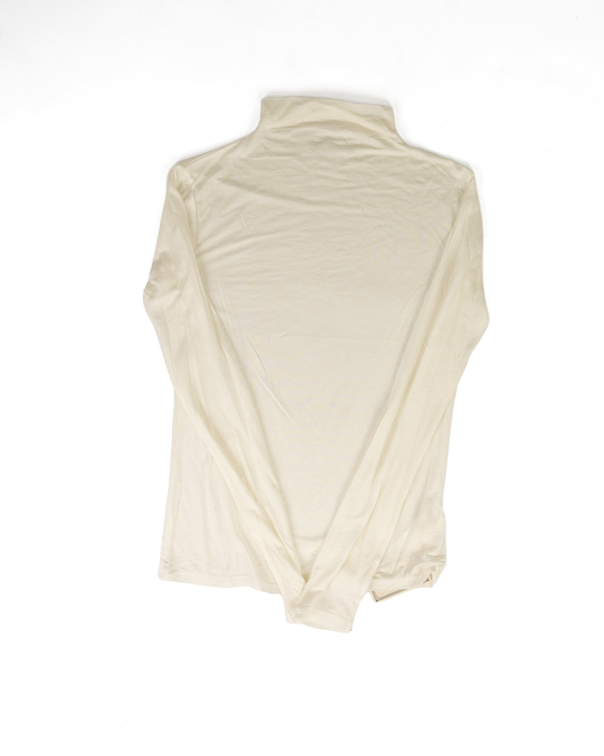 Mystree Women's Ivory Mock Neck Tencel Top 