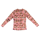 Women's Long Sleeve Western Scene Mesh Top 