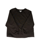 Women's Black Leopard Print Relaxed Fit Sweatshirt 