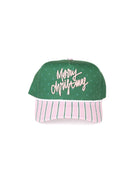 Women's Green and Pink "Merry Christmas" Trucker Style Snapback 