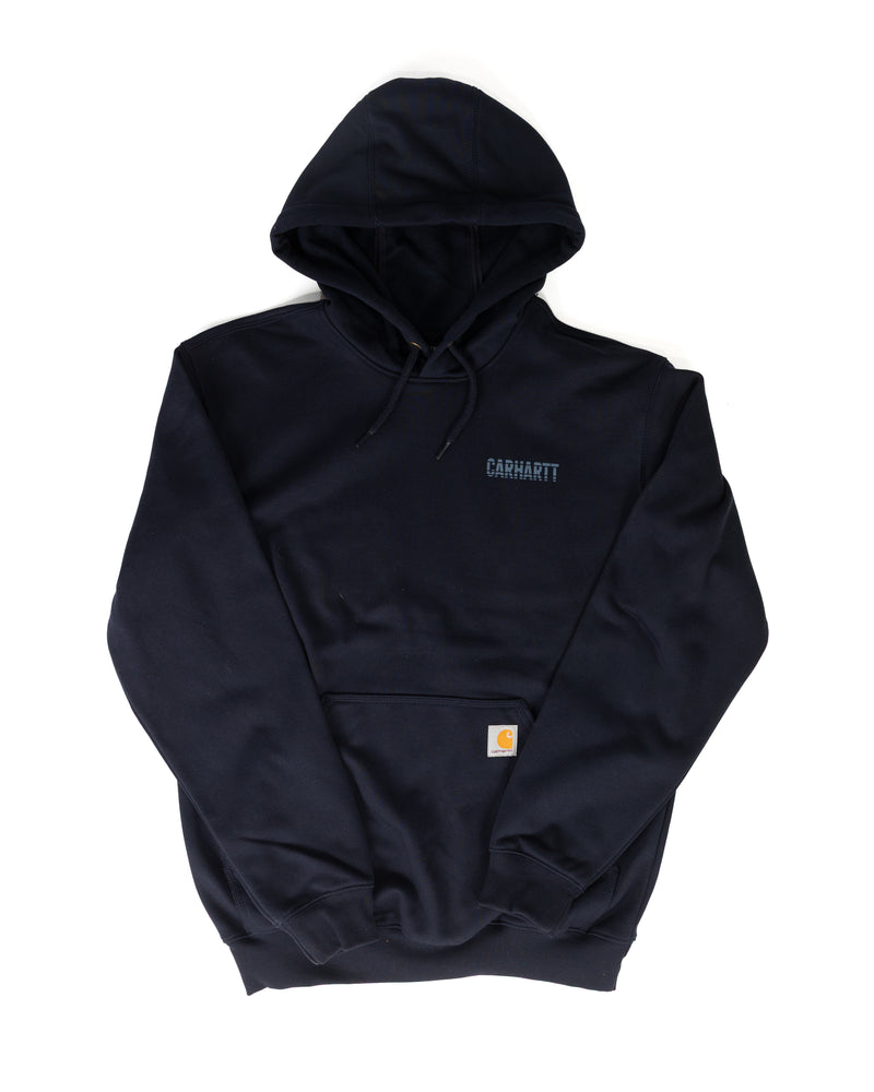 Carhartt Men's Navy Paxton Relaxed Fit Hoodie 107831-472