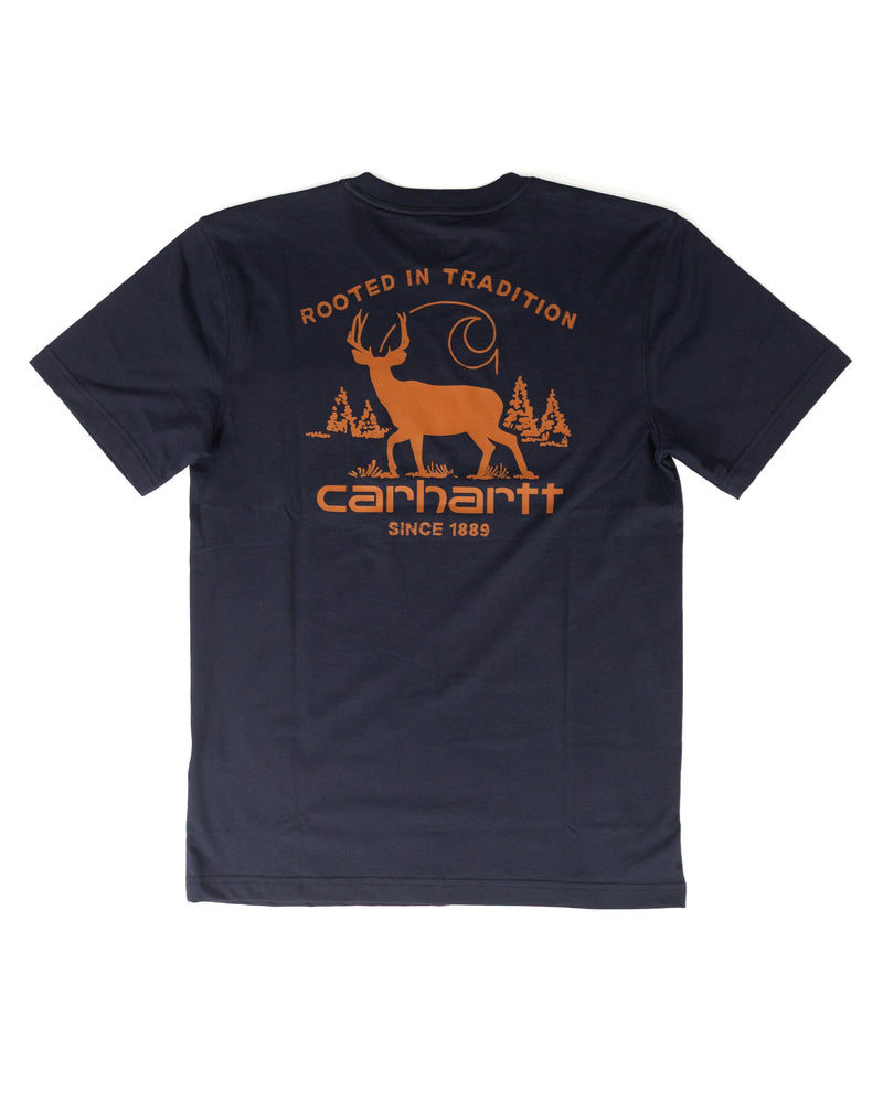 Carhartt Men's Short Sleeve Irvine Relaxed Fit Deer Landscape T-shirt 107899-I26