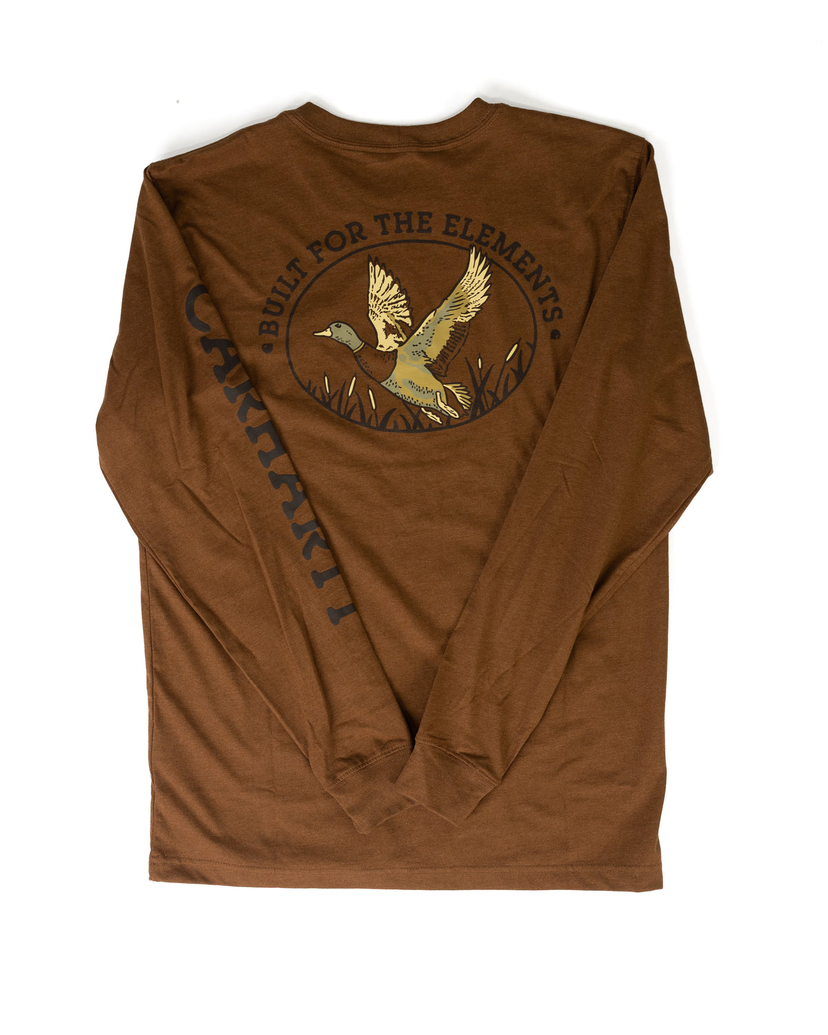 Carhartt Men's Long Sleeve Brown Irvine Duck T-shirt 107830-RC8