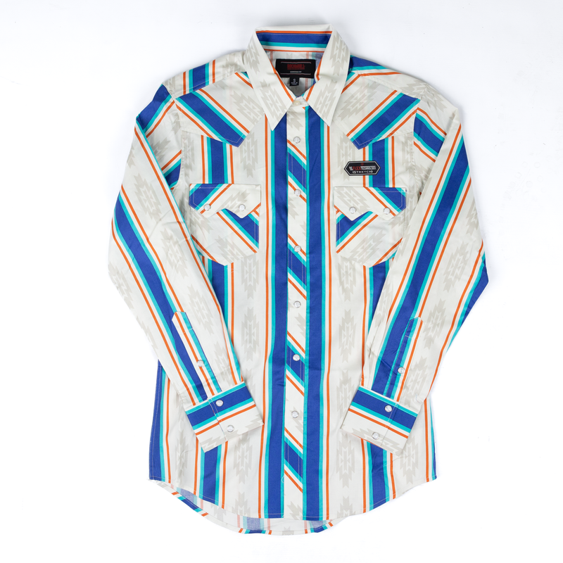 Men's Rock and Roll Long Sleeve Striped Brush Popper BMN2S08657