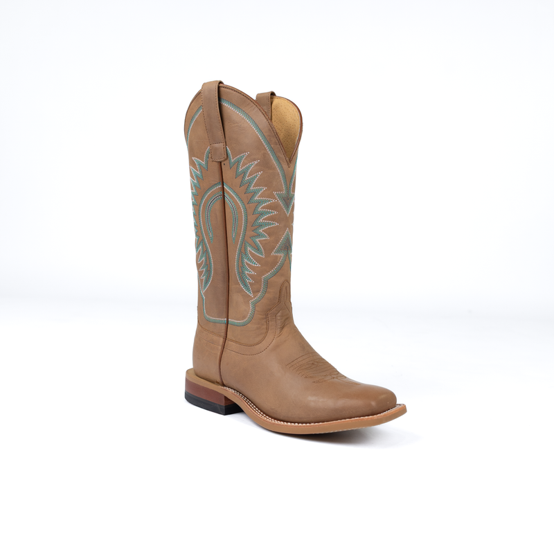 Women's Macie Bean Pecan Barking Iron Square Toe Boots M9148