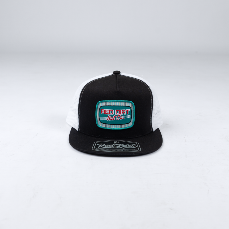 Men's Red Dirt Hat Co Black/White Peppermint Patty Snapback RDHC-626