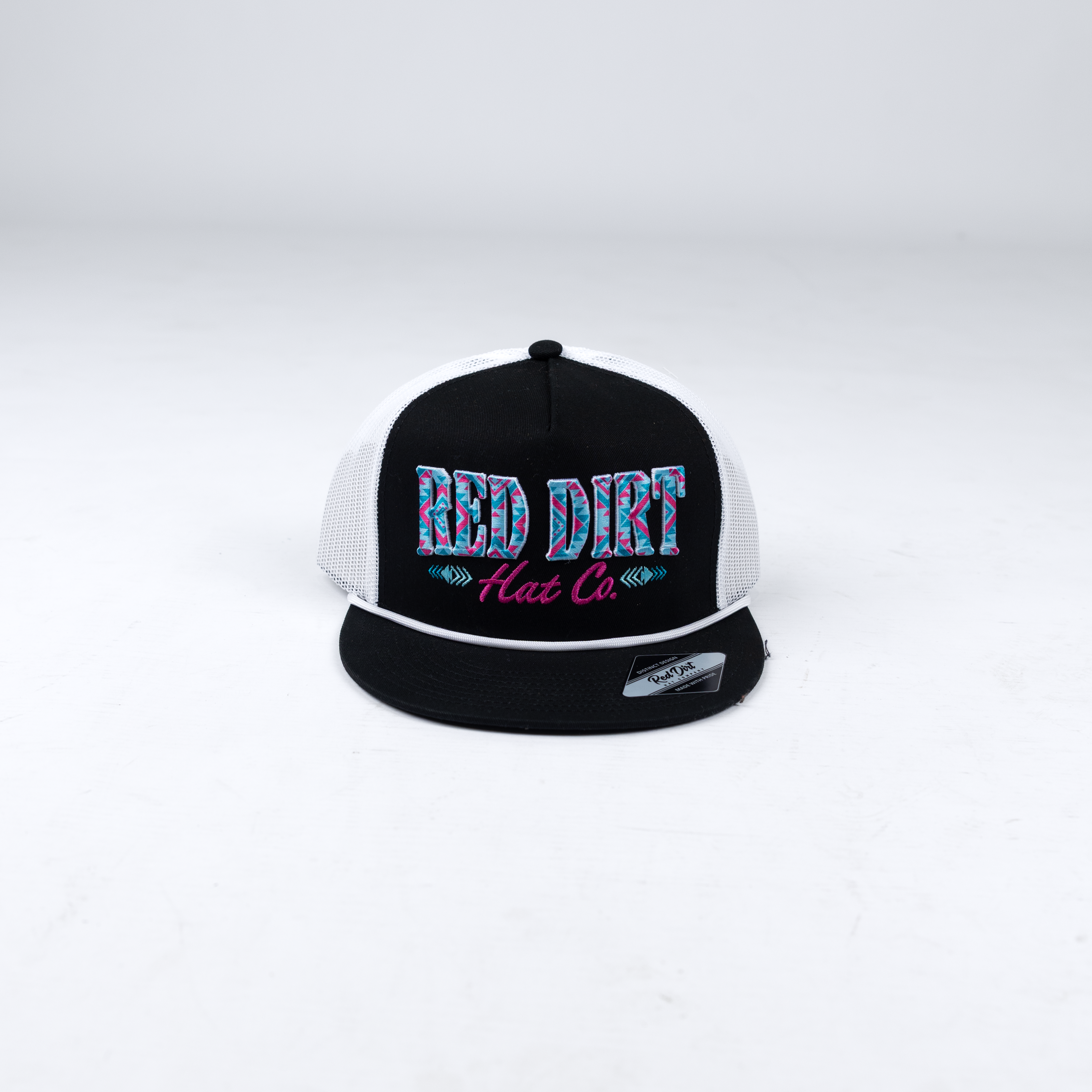 Men's Red Dirt Hat Co Black/White Straight Shooter Cap RDHC-561