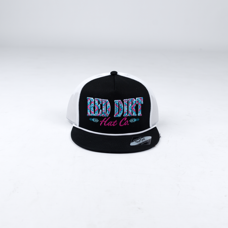 Men's Red Dirt Hat Co Black/White Straight Shooter Cap RDHC-561
