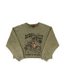 Rock and Roll Women's Green Rodeo Rally Sweatshirt BW91T09718