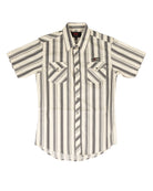 Rock and Roll Men's Short Sleeve Striped Snap Shirt BMN3S09650
