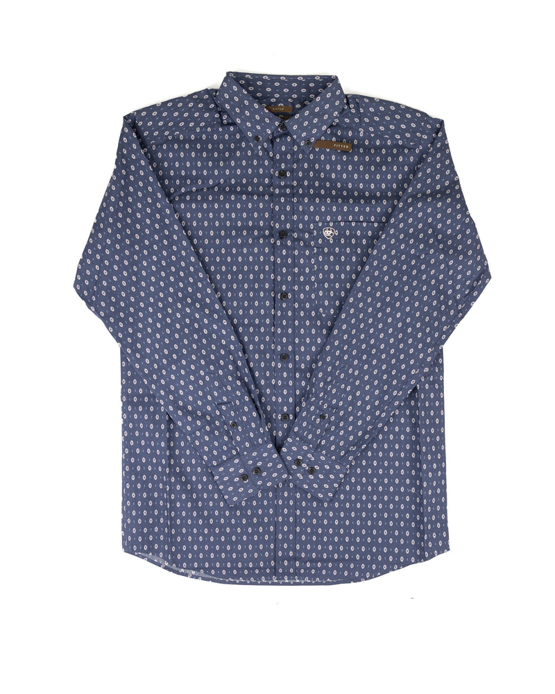 Ariat Men's Oceanna Southwest Geo Print Nikolas Fitted Shirt 10079259