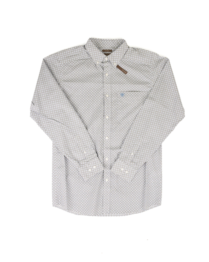 Ariat Men's White Multi Geo Print Nola Fitted Shirt 10079416
