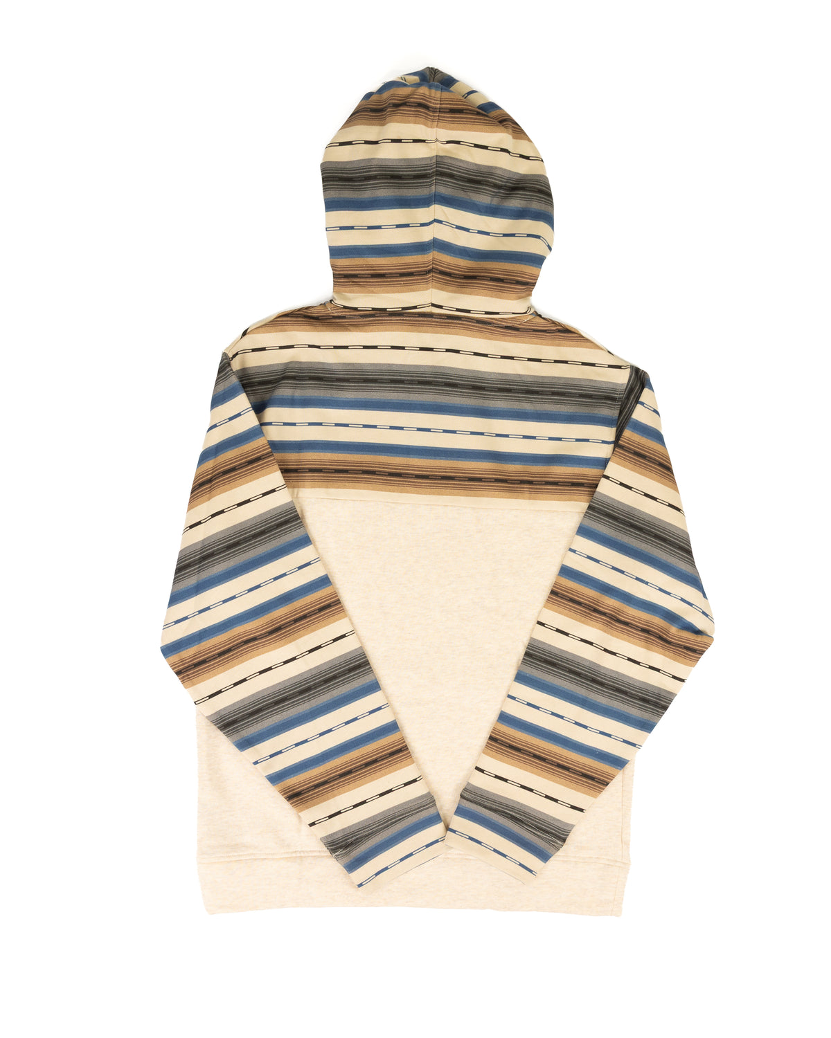 Rock and Roll Men's Serape Striped and Natural Pullover Hoodie BM94T09629