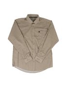 Cinch Men's Khaki Geo Printed Long Sleeve Button Down Shirt MTW1106146