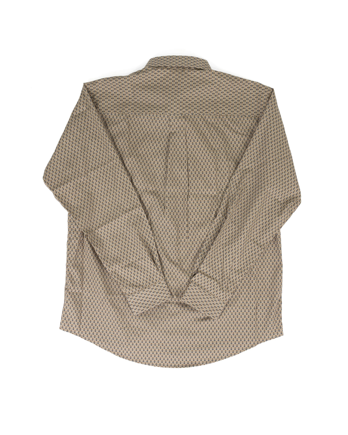 Cinch Men's Khaki Geo Printed Long Sleeve Button Down Shirt MTW1106146