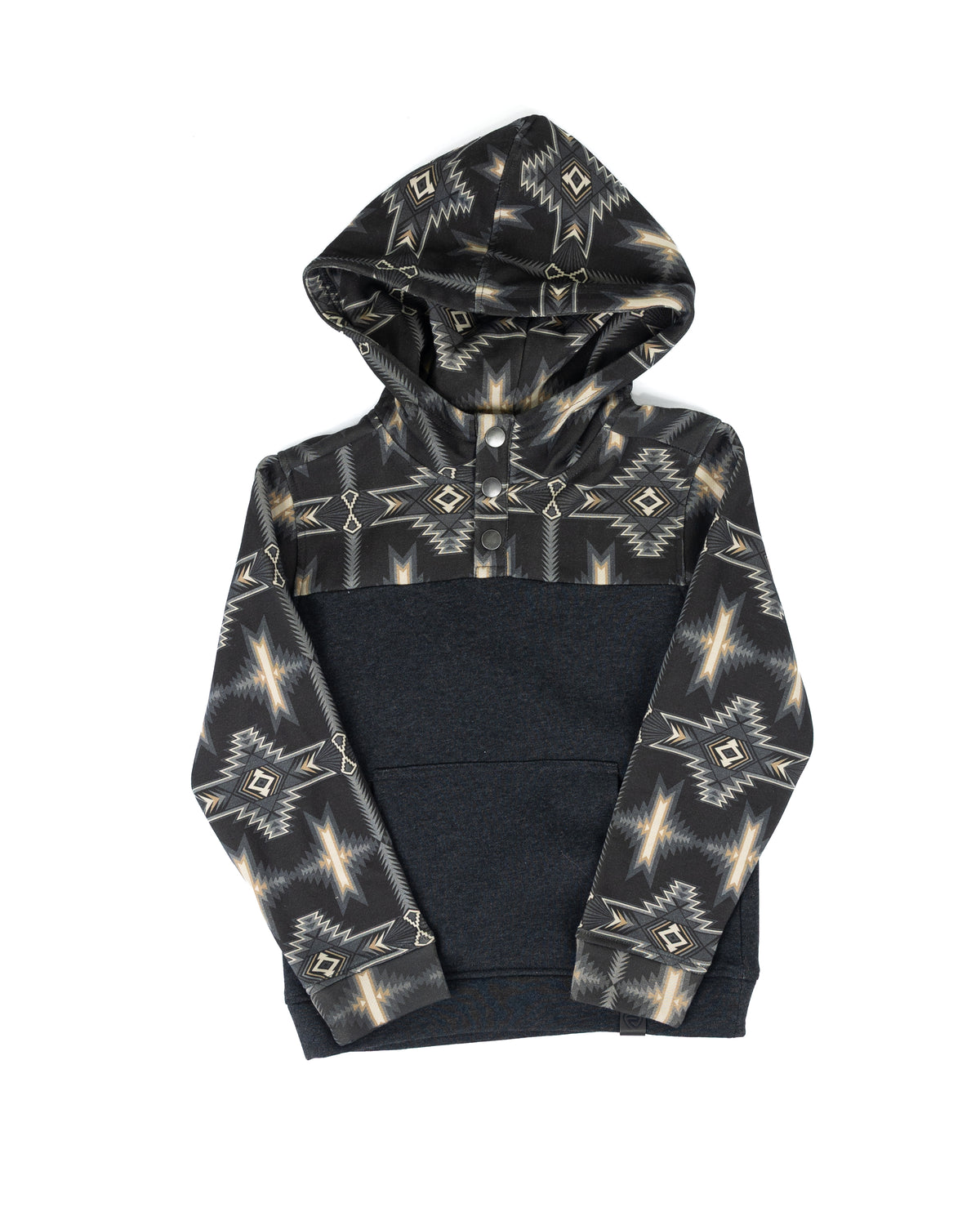 Rock and Roll Boy's Black/Aztec Hoodie BB94T09626