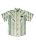 Rock and Roll Boy's Short Sleeve Striped Snap Shirt BBN3S09429