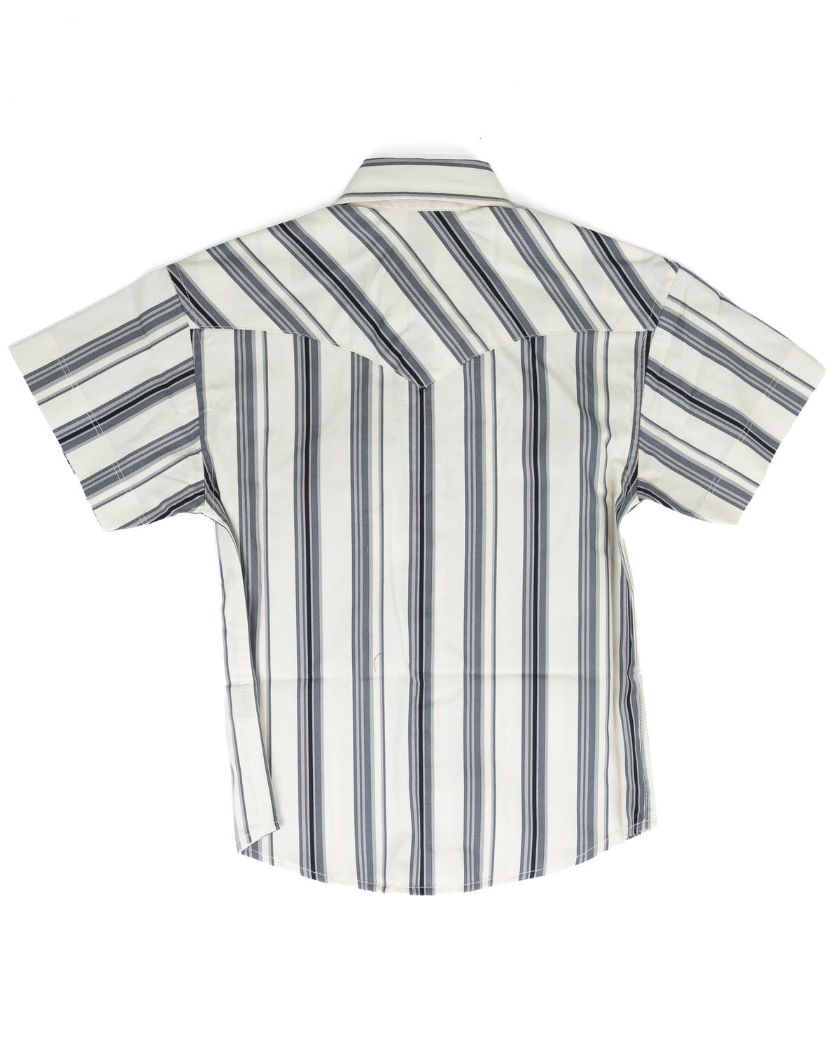 Rock and Roll Boy's Gray Striped Short Sleeve Snap Shirt BBN3S09650