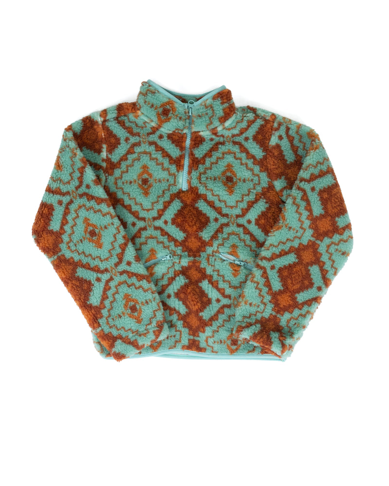 Rock and Roll Girls 1/4 Aztec Sherpa Pullover BG91C09410