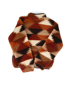 Rock and Roll Girl's Brown Patch Hexagon 1/4 Zip Sherpa BG91C09371