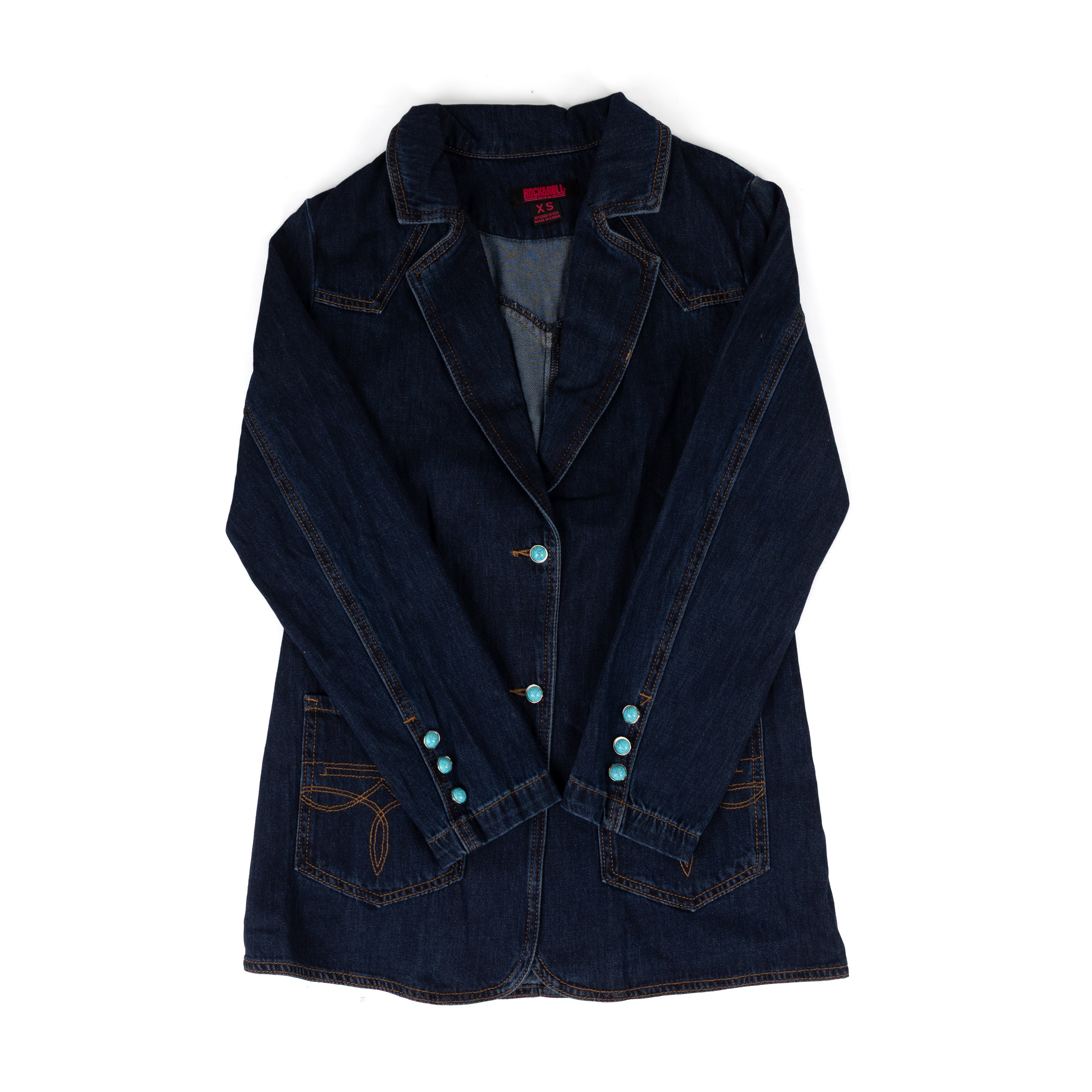 Rock and Roll Denim Women's Denim Boot Stitched Blazer BW96T09818