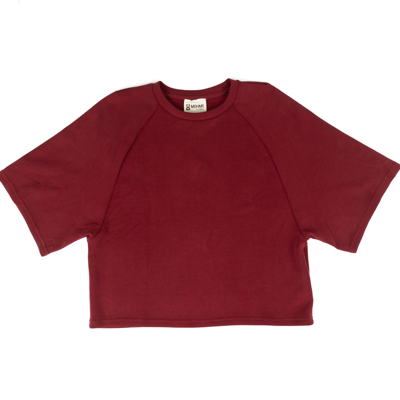 Umgee Women's Burgundy Raglan Sleeve Top 