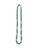 Women's Turquoise  Disc Style Necklace with Silver Accents 