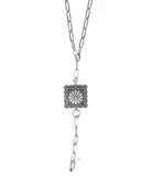 Women's Silver Chain necklace with Concho Pendant 