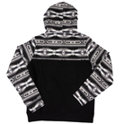 Men's Rock and Roll Denim Black and White Aztec Pullover Hoodie BM94T07703