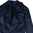 Boy's Rock and Roll Denim Navy Blue Paisley Sports Coat BB96C07479