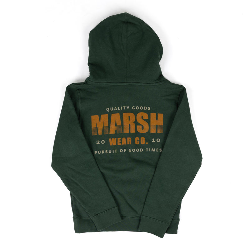 Marsh Wear Boy's Dark Green Linear Hoodie BWF1014