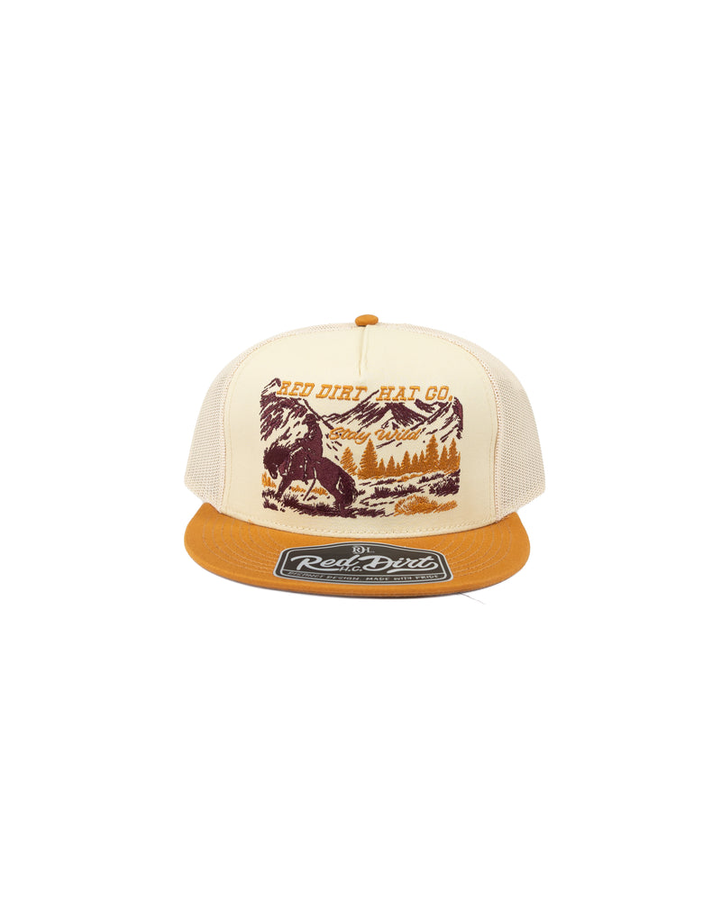 Red Dirt Hat Co Men's Stay Wild Mustard/Cream Snapback RDHC-619