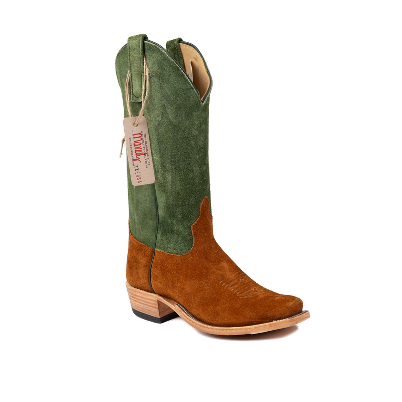 Anderson Bean Toast Chap Suede with 13" Seaweed Flannel Tops