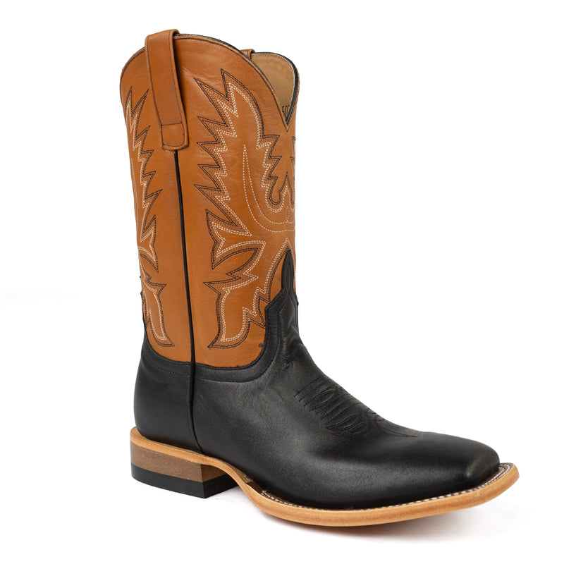 Horse Power Men's Black Full Grain Cowhide Square Toe Boots HP2502